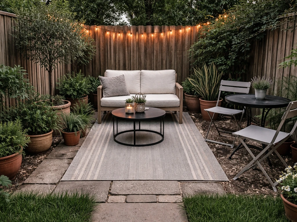 how to arrange furniture on a small patio