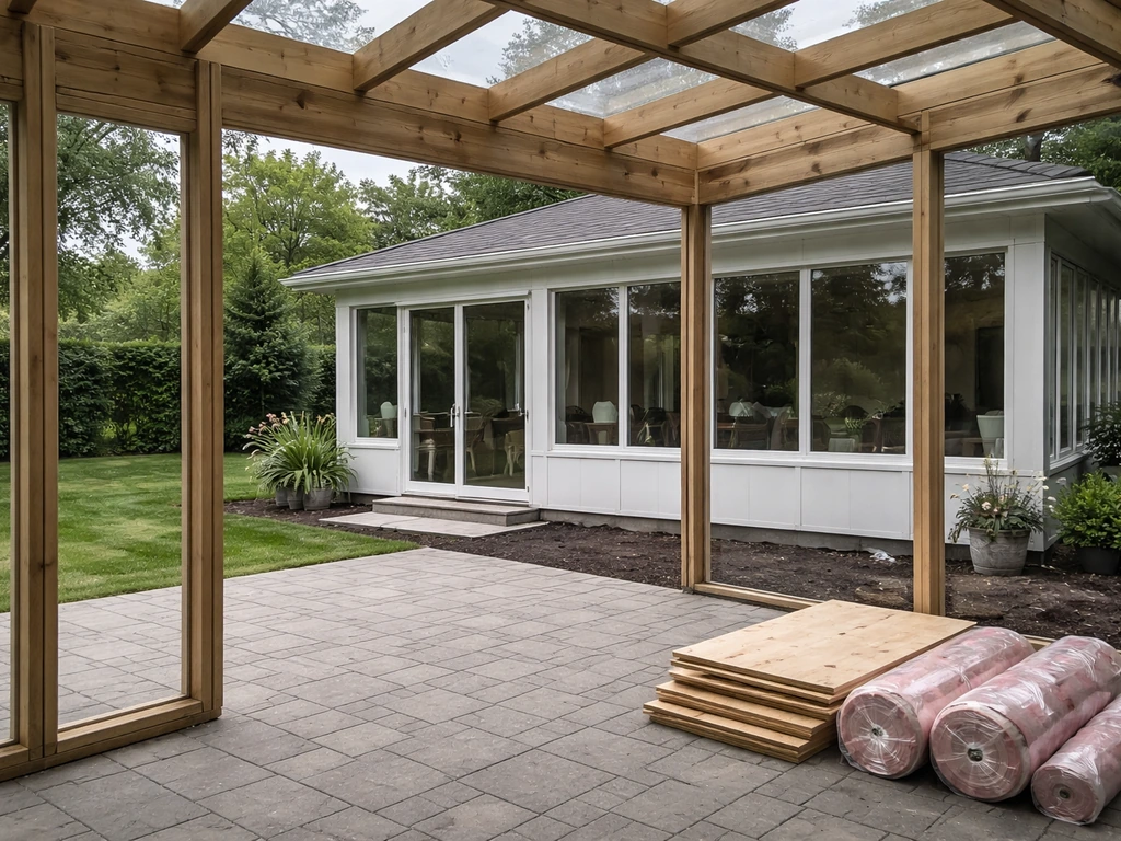 how to convert patio into sunroom